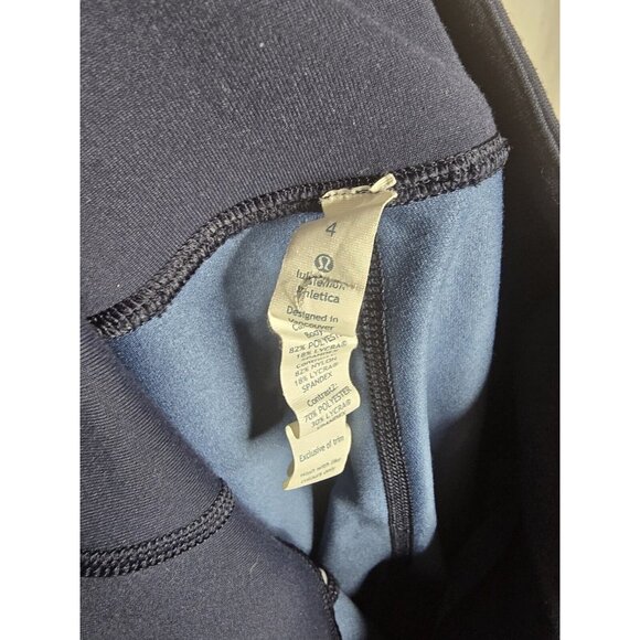 LULULEMON WUNDER UNDER Pant Sashiko Inkwell Navy Blue Camo  camouflage Size 4 - Picture 4 of 5
